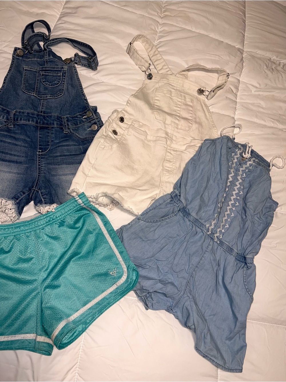 Girls size 12 mixed lot play clothes Justice FABKIDS OshKosh romper overalls